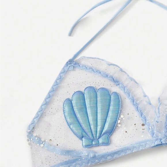 Seashell bra and panty lingerie set pole dance - Picture 4 of 6